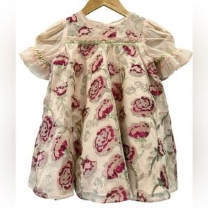 Disney Princess Bell Sequin Rose Special‎ Occasion Dress Size 4